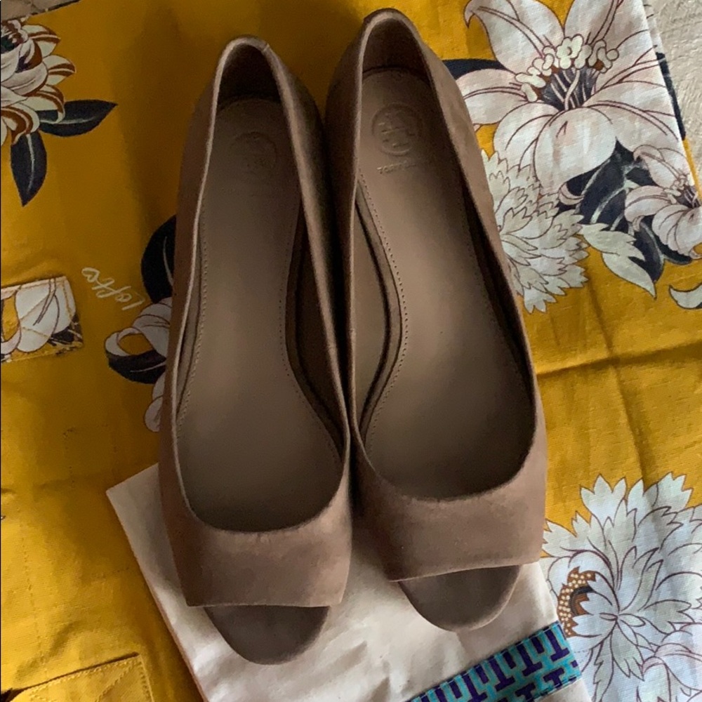 Tori Burch Salinas Peep Toe Ballet Flats